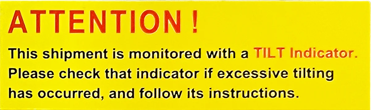 Tiltindicator 3in1 Alert Sticker