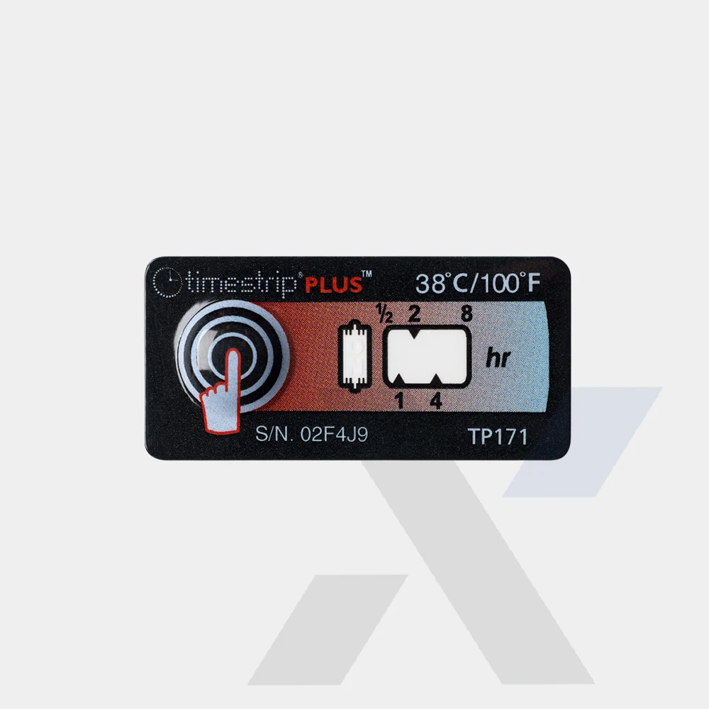 Timstrip Tp171 38°c 8h Time Temp Indicator Labels Tti Timestrip.com