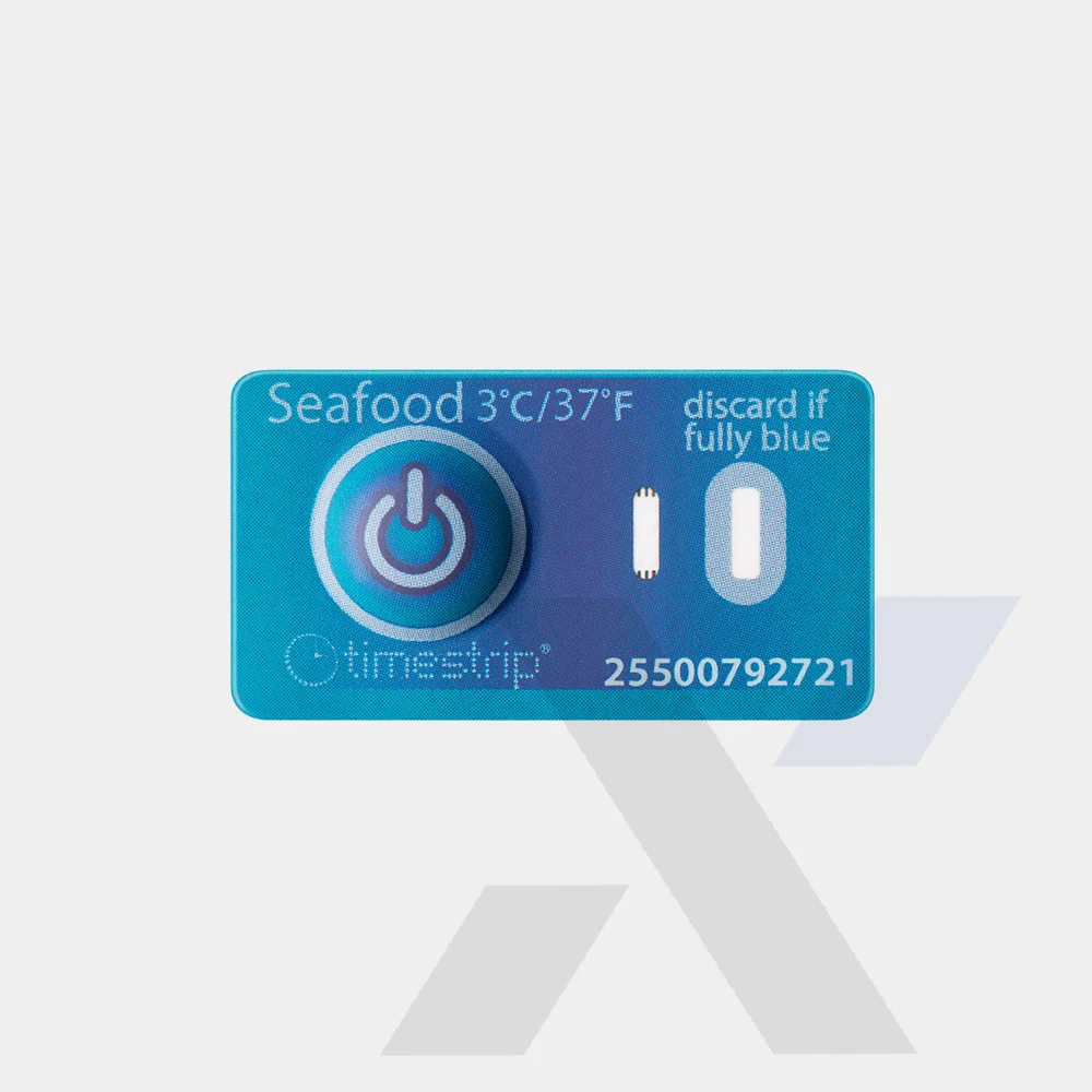 Timstrip Seafood Tp255 Time Temperature Labels 3°c 2 4h Time Strip Indicators