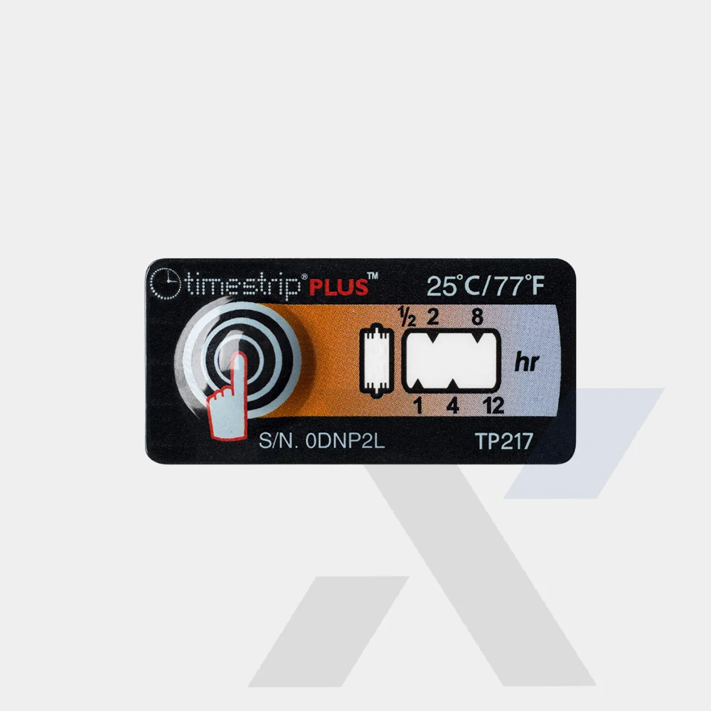 Timstrip Tp217 25°c 12h Time Temp Indicator Labels Tti Timestrip.com