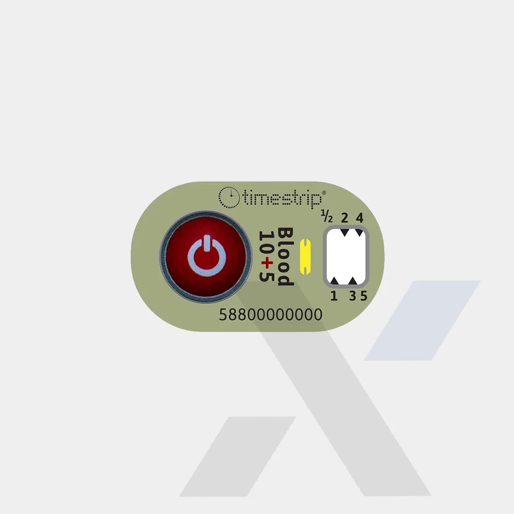 Timstrip Blood Temp 105 Tp588 5hr Tti Time Temperature Indicator Label 10°c